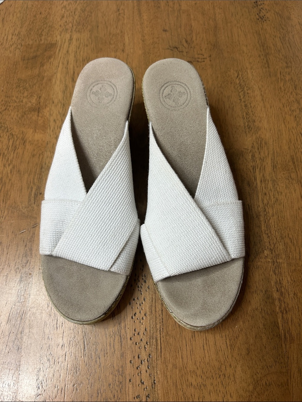 Charleston Shoe Company White Porter Platform Espadrille Wedge Sandals